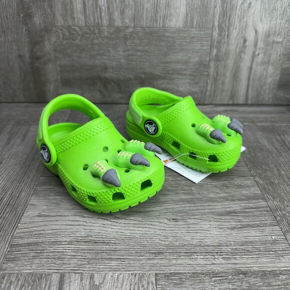CROCS Classic I Am Dinosaur Toddler size 6 Green Clog - Picture 3 of 8